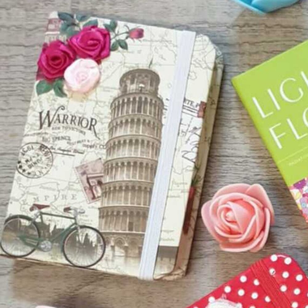 Mini Notebook-Butterfly Flowers Handmade Notepad Small Pocket Mini Journal Gift - Picture 3 of 3